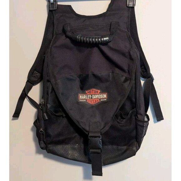 HARLEY-DAVIDSON Black Backpack Carry-On, Laptop/Helmet & Multi Zip Pockets  - Picture 1 of 5